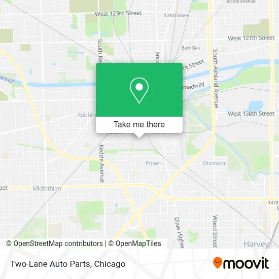 Two-Lane Auto Parts map