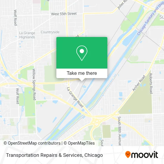 Transportation Repairs & Services map