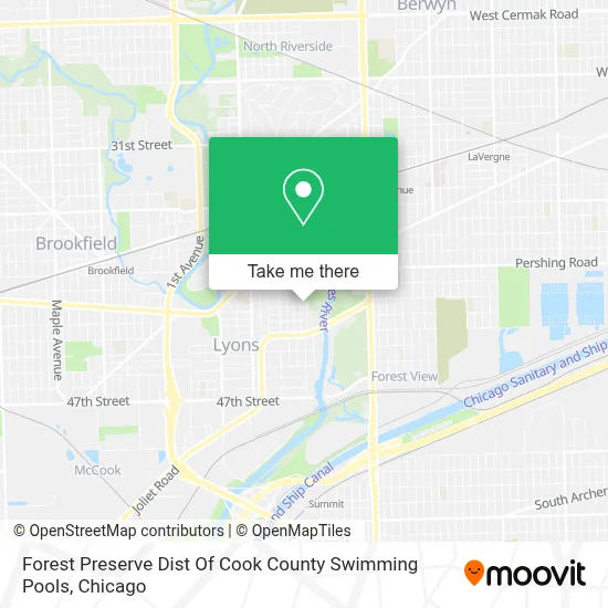 Forest Preserve Dist Of Cook County Swimming Pools map