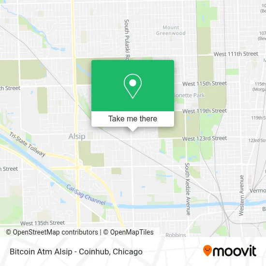 Bitcoin Atm Alsip - Coinhub map