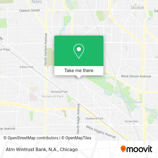 Atm Wintrust Bank, N.A. map