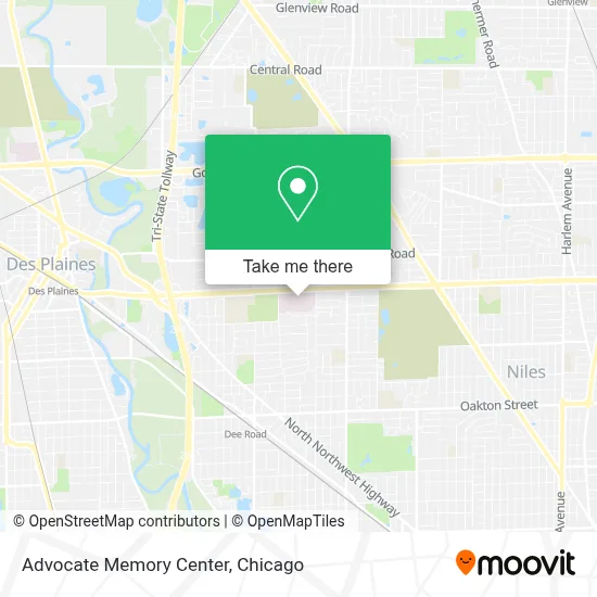 Advocate Memory Center map
