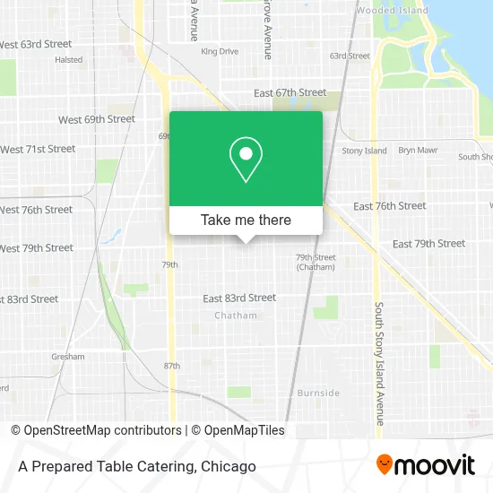 A Prepared Table Catering map