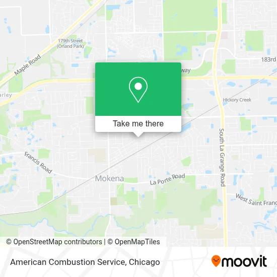 American Combustion Service map