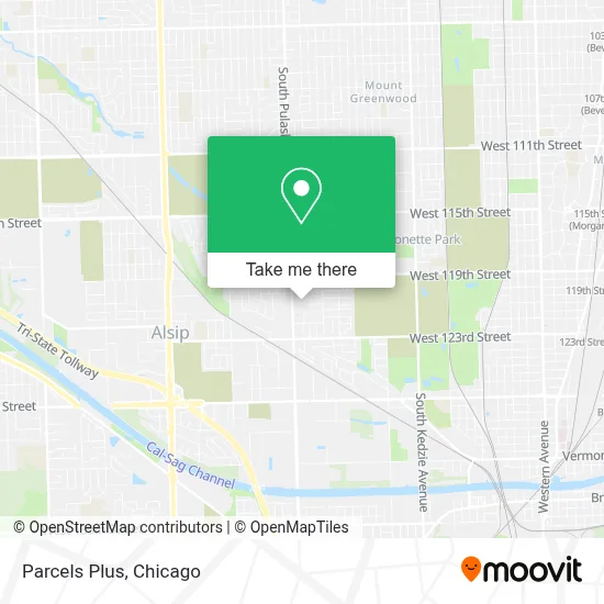 Parcels Plus map