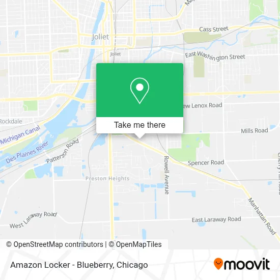 Amazon Locker - Blueberry map