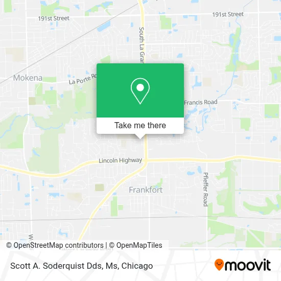 Scott A. Soderquist Dds, Ms map