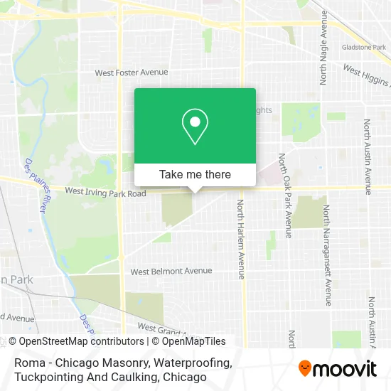 Roma - Chicago Masonry, Waterproofing, Tuckpointing And Caulking map