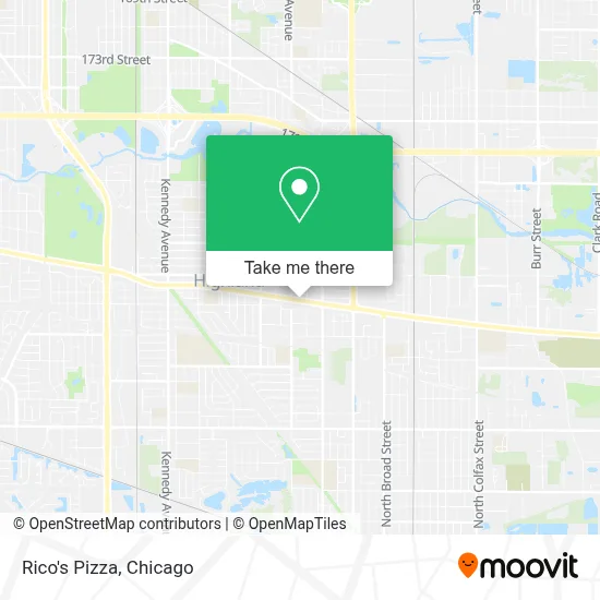 Rico's Pizza map