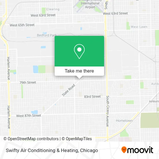 Swifty Air Conditioning & Heating map