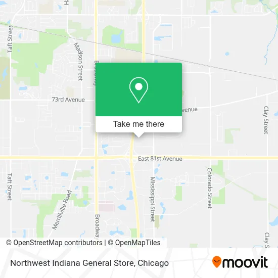 Northwest Indiana General Store map