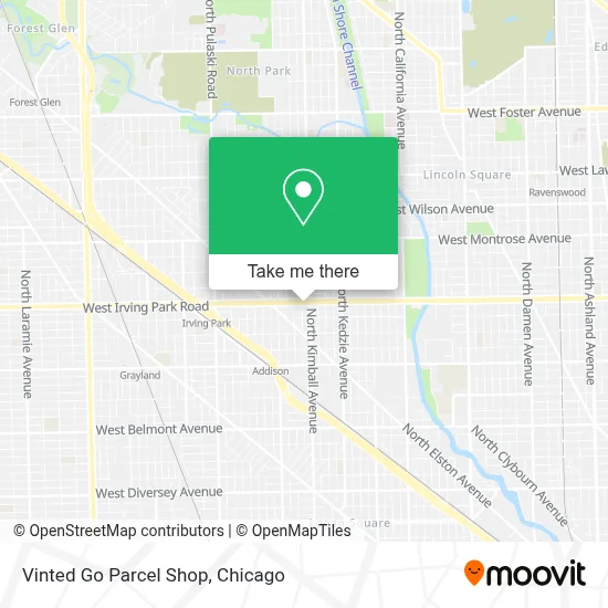 Vinted Go Parcel Shop map