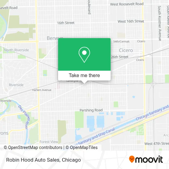 Robin Hood Auto Sales map
