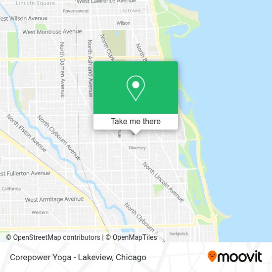 Corepower Yoga - Lakeview map