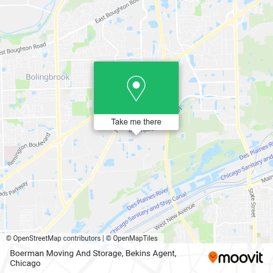Boerman Moving And Storage, Bekins Agent map