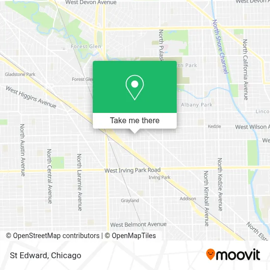 St Edward map