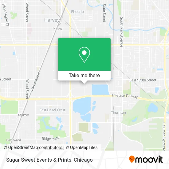 Sugar Sweet Events & Prints map
