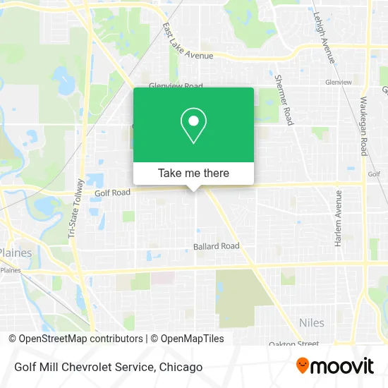 Golf Mill Chevrolet Service map