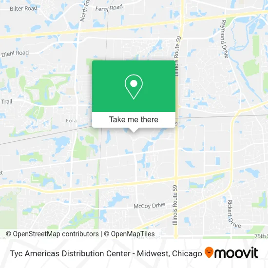 Tyc Americas Distribution Center - Midwest map