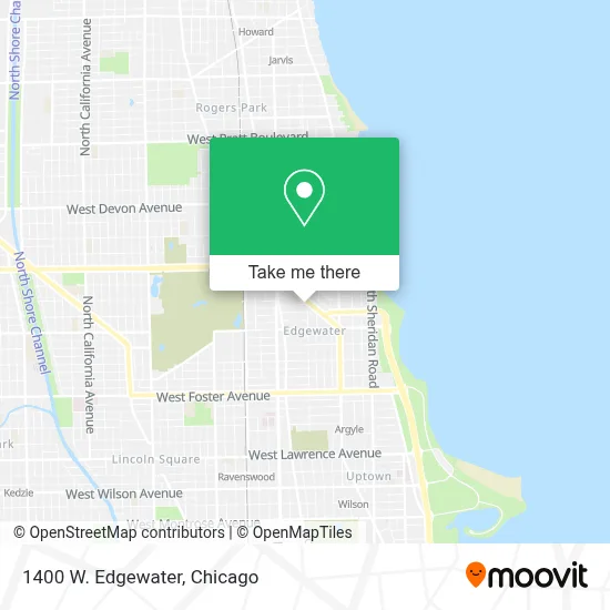 1400 W. Edgewater map