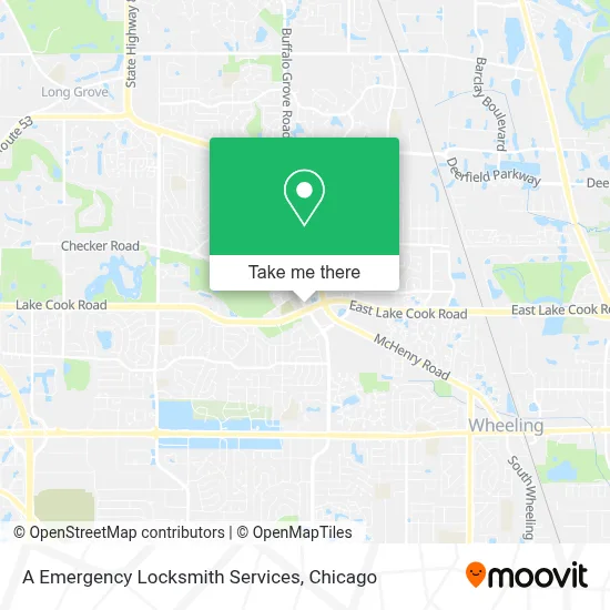 A Emergency Locksmith Services map