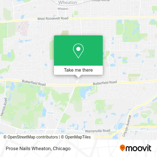 Prose Nails Wheaton map
