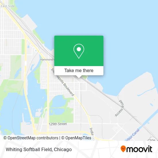 Whiting Softball Field map