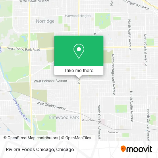 Riviera Foods Chicago map