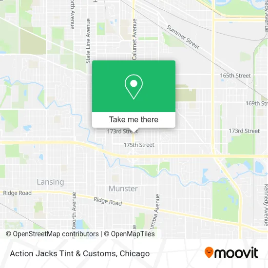 Action Jacks Tint & Customs map