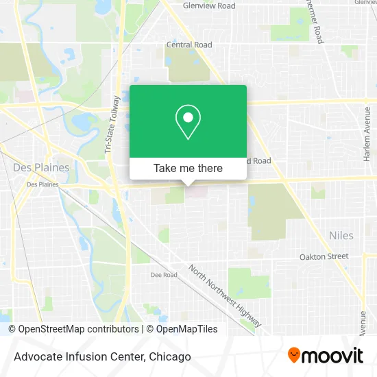 Advocate Infusion Center map