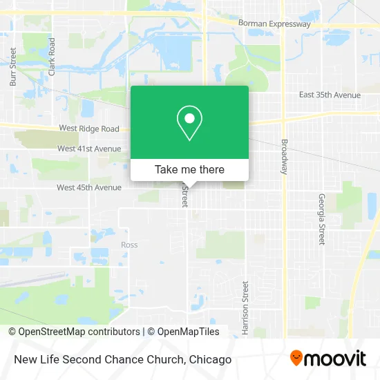 New Life Second Chance Church map