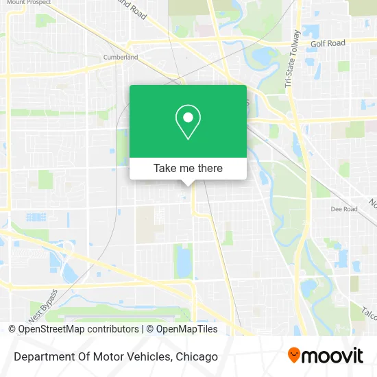 Department Of Motor Vehicles map