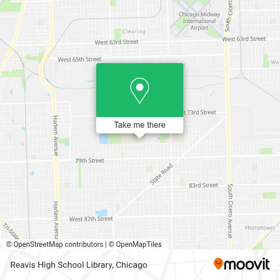Reavis High School Library map