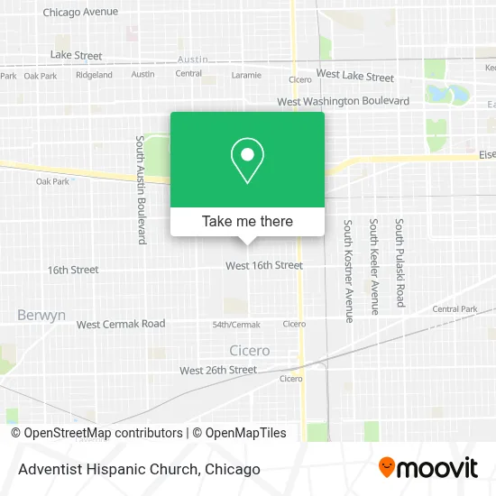Adventist Hispanic Church map