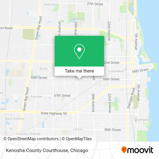 Kenosha County Courthouse map