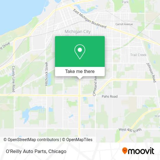 O'Reilly Auto Parts map