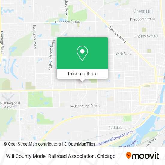 Will County Model Railroad Association map