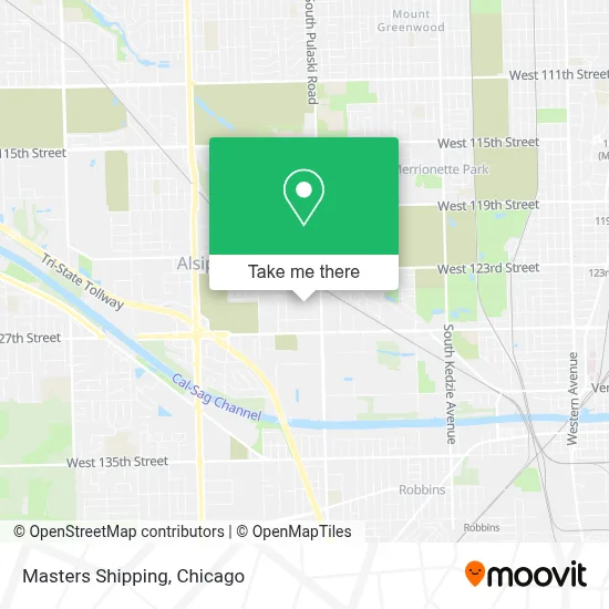 Masters Shipping map