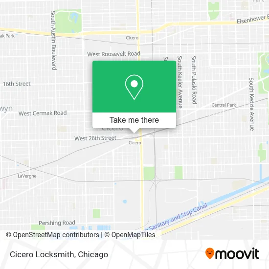 Cicero Locksmith map