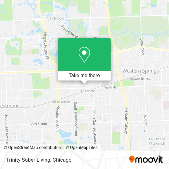 Trinity Sober Living map