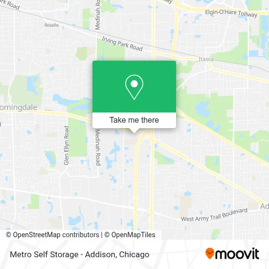 Metro Self Storage - Addison map
