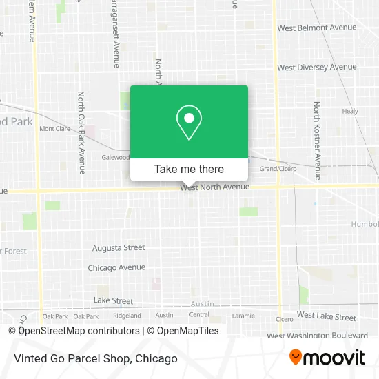 Vinted Go Parcel Shop map