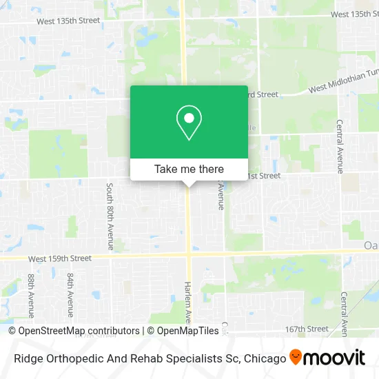 Ridge Orthopedic And Rehab Specialists Sc map