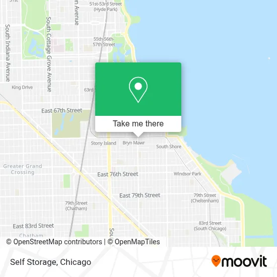 Self Storage map