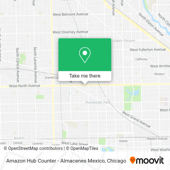 Amazon Hub Counter - Almacenes Mexico map