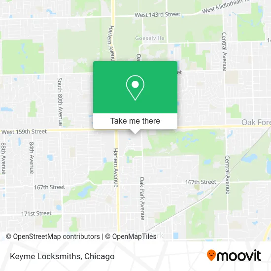 Keyme Locksmiths map
