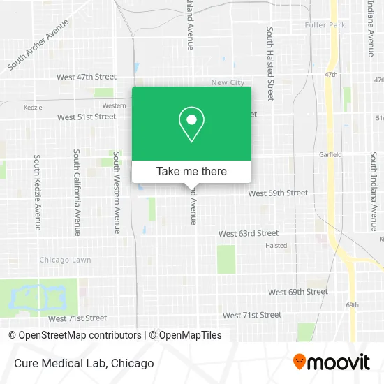 Cure Medical Lab map