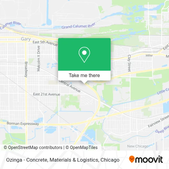 Ozinga - Concrete, Materials & Logistics map