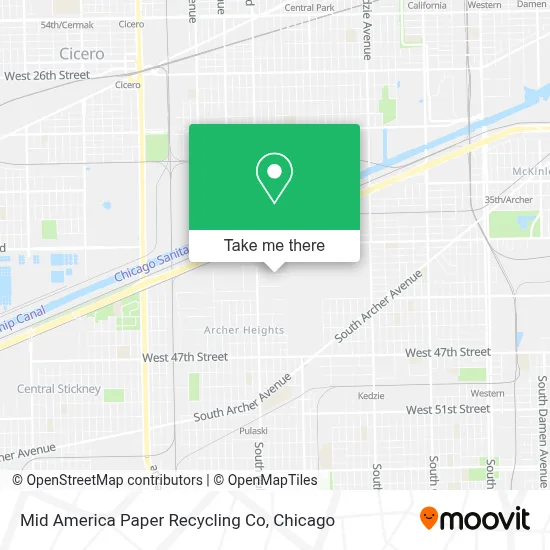 Mid America Paper Recycling Co map