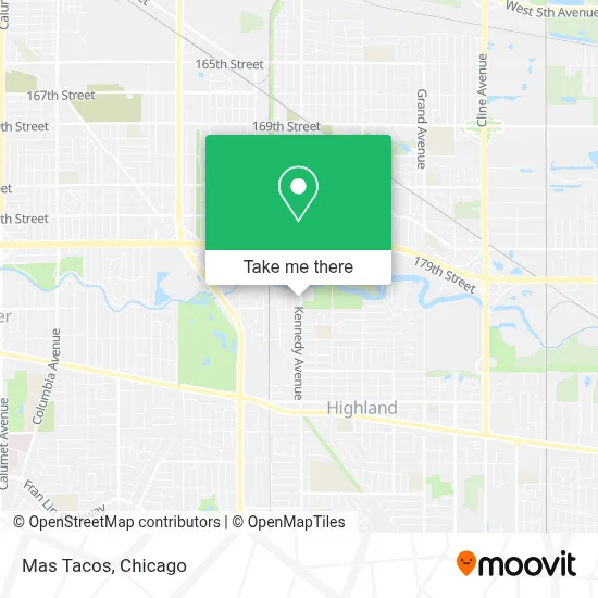 Mas Tacos map